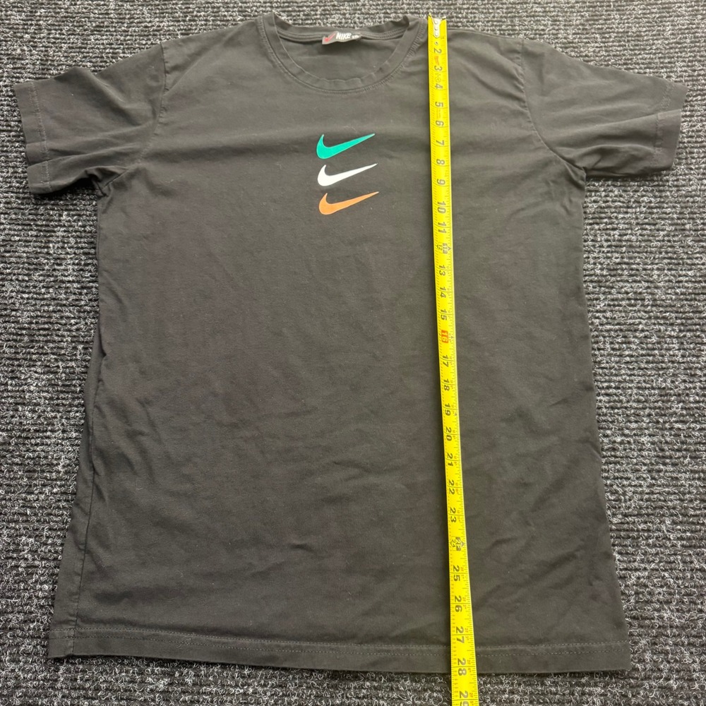 Nike Mens Triple Swoosh Graphic T-Shirt Black XXL Short Sleeve Crew Neck Tee - Picture 3 of 12
